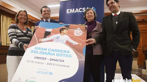 Presentaci&oacute;n de la carrera solidaria por el D&iacute;a Mundial del Agua, que organiza Unicef, junto a Emacsa