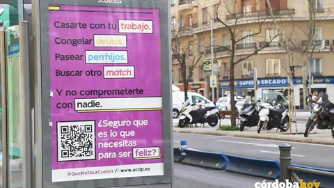 Campa&ntilde;a ultracat&oacute;lica en una marquesina de bus