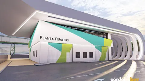 Infograf&iacute;a sobre el proyecto Sadeco 5.0, concretamente la planta de pir&oacute;lisis, en una imagen de archivo IMAGEN SADECO
