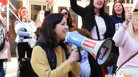 Protesta de CCOO por la Zona de Gran Afluencia Tur&iacute;stica, en una imagen de archivo