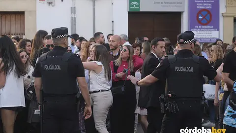 Polic&iacute;a Local controlando la Semana Santa de C&oacute;rdoba el Domingo de Ramos de 2023