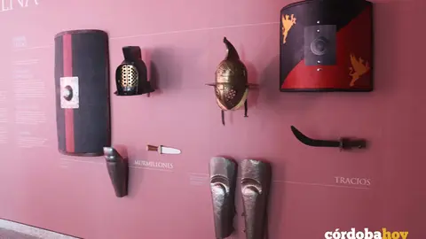 Parte de la exposici&oacute;n 'Muerte en la arena. Gladiadores de C&oacute;rdoba' FOTO MEH