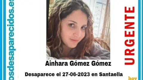 Cartel de la mujer desaparecida en Santaella