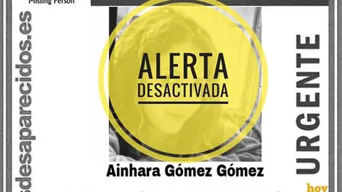 Cartel con la desactivaci&oacute;n de la alerta de la mujer desaparecida en Santaella