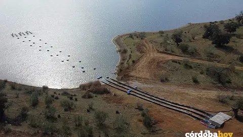 Obras de conexi&oacute;n entre La Colada y Sierra Boyera, en una imagen de archivo