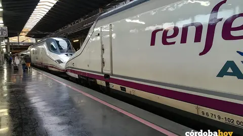 Trenes AVE en la estaci&oacute;n central de C&oacute;rdoba