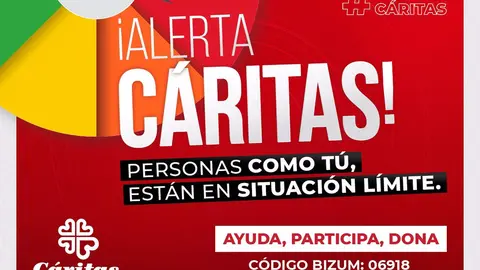 Imagen promocional de la campa&ntilde;a '#AlertaC&aacute;ritas', que busca recaudar donativos para acompa&ntilde;ar a las familias m&aacute;s vulnerables de C&oacute;rdoba