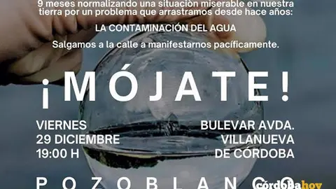 Cartel de la llamada a la concentraci&oacute;n en Pozoblanco