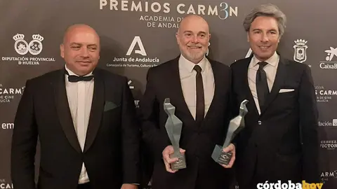 Gabriel Duque, Arturo Menor y Andr&eacute;s Lorite, en los premios Carmen FOTO DIPUTACI&Oacute;N