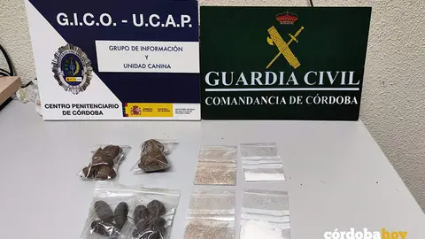 Droga intervenida por la Guardia Civil y los funcionarios del Centro Penitenciario de C&oacute;rdoba
