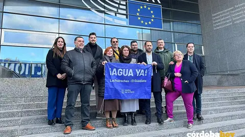 La delegaci&oacute;n de IU C&oacute;rdoba, ante el Parlamento Europeo, en Estrasburgo (Francia)
