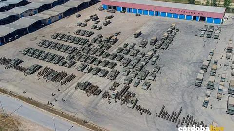 Vista a&eacute;rea del Grupo T&aacute;ctico Mecanizado Acorazado de la BRI X, en una imagen de archivo