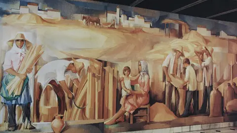 Mural 'Siega y recolecci&oacute;n', de Antonio Bujalance