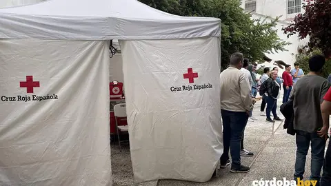 Una de las carpas de Cruz Roja con motivo de la Semana Santa, en una imagen de archivo