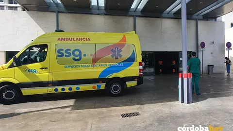 Ambulancia de SSGA en Urgencias del Reina Sof&iacute;a, en una imagen de archivo