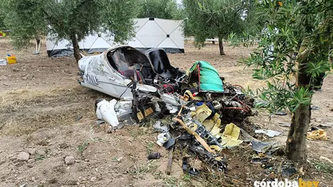 La avioneta accidentada en Castro del R&iacute;o