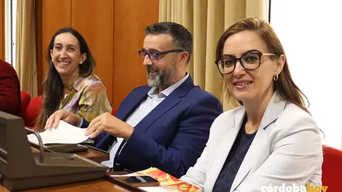 La bancada de Vox en el Pleno, con Paula Badanelli a la izquierda FOTO RAFA MELLADO SENIOR