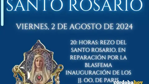 Cartel del evento difundid por las redes sociales de la parroquia de San Francisco y San Rodrigo, en Cabra