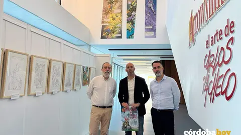 Inauguraci&oacute;n de la exposici&oacute;n Arrowsmith, El arte de Carlos Pacheco, en la Biblioteca P&uacute;blica Grupo C&aacute;ntico de C&oacute;rdoba FOTO JUNTA DE ANDALUC&Iacute;A