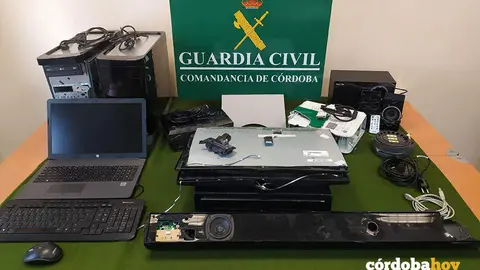 Material robado en Pozoblanco y recuperado por la Guardia Civil FOTO GUARDIA CIVIL