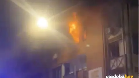 Imagen del incendio sacada de un v&iacute;deo vecinal  del suceso