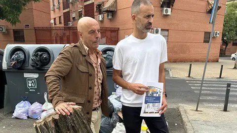 Antonio Hurtado y &Aacute;ngel Ortiz, en el Distrito Sur FOTO PSOE