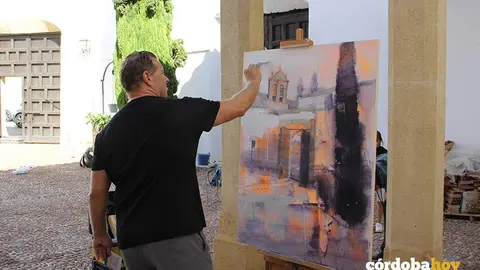 El lucentino Jaime Jurado en plena faena art&iacute;stica FOTO AYUNTAMIENTO DE MONTILLLA