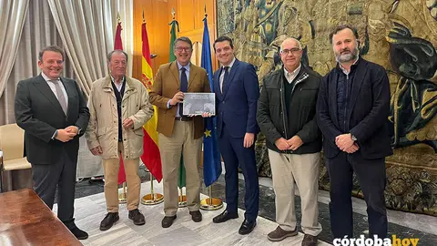 Entrega de la documentaci&oacute;n sobre el Centro Internacional del csballo al alcalde