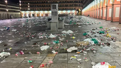 La Corredera con los restos de la tardebuena