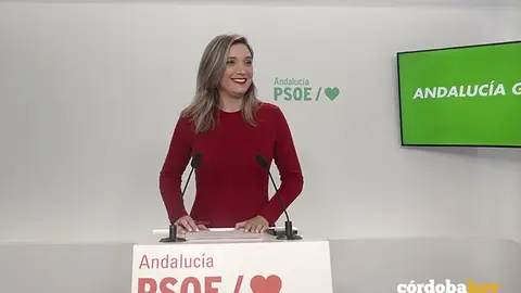 La portavoz del PSOE-A, Mar&iacute;a M&aacute;rquez FOTO PSOE