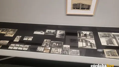 Lugar en la exposici&oacute;n de Vimcorsa donde est&aacute;n las im&aacute;genes del dictador Franco FOTO PSOE