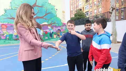 Narci Ruiz en el colegio Condesa de las Quemadas FOTO AYUNTAMIENTO