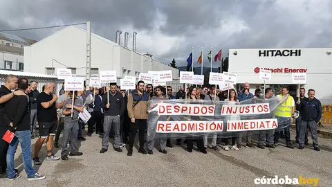 Protestas en Hitachi, en una imagen de archivo