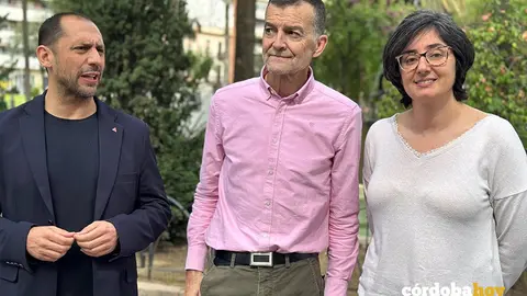 Sebasti&aacute;n P&eacute;rez, Antonio Maillo y Carmen Ruiz, en C&oacute;rdoba FOTO IU