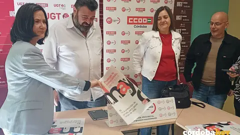 Presentaci&oacute;n de la manifestaci&oacute;n del Primero de Mayo en C&oacute;rdoba FOTO UGT