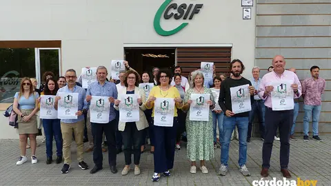 Concentraci&oacute;n del CSIF de C&oacute;rdoba por el 1 de Mayo FOTO CSIF