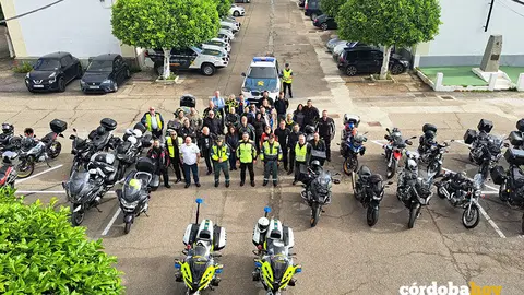 Salida de la ruta motera desde la Comandancia de la guardia Civil FOTO GUARDIA CIVIL