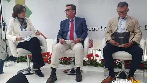 Chus Escobar conversa con Jos&eacute; Miguel V&aacute;zquez, de Sepisur, en Feidef 2025