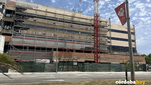 Gr&uacute;a en unas obras en el Reina Sofia, en una imagen de archivo