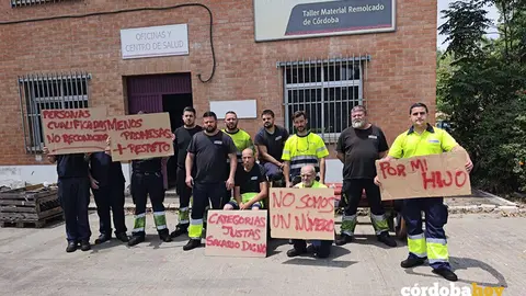 Protesta hoy de la plantilla de Transfesa Logistics en C&oacute;rdoba FOTO CCOO