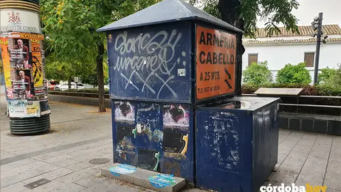 Quiosco en desuso en la capital cordobesa, en una imagen de archivo