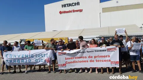 Protesta sindical en Hitachi de C&oacute;rdoba el pasado mes de julio, en una imagen de archivo