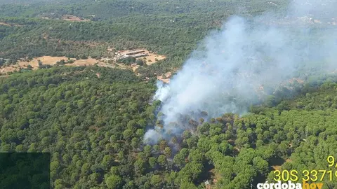 Incendio en El Ba&ntilde;uelo de la Sierra de C&oacute;rdoba FOTO INFOCA