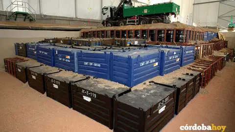 Almacenamiento de residuos en el cementerio nuclear de El Cabril, en un imagen de archivo