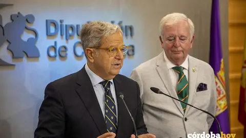 El presidente de la Diputaci&oacute;n, Salvador Fuentes, y Javier Mart&iacute;n, presidente del Consejo Regulador FOTO DIPUTACI&Oacute;N DE C&Oacute;RDOBA