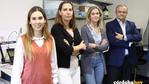 El equipo que ha llevado a cabo la investigaci&oacute;n- Maite S&aacute;nchez, Carmen Avil&eacute;s, Montserrat Vioque y Rafael G&oacute;mez FOTO UCO