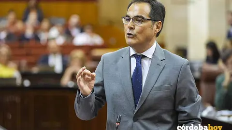 Imagen de archivo del consejero de Justicia, Administraci&oacute;n Local y Funci&oacute;n P&uacute;blica de la Junta de Andaluc&iacute;a, Jos&eacute; Antonio Nieto, en el Pleno del Parlamento FOTO JOAQU&Iacute;N CORCHERO / PARLAMENTO DE ANDALUC&Iacute;A