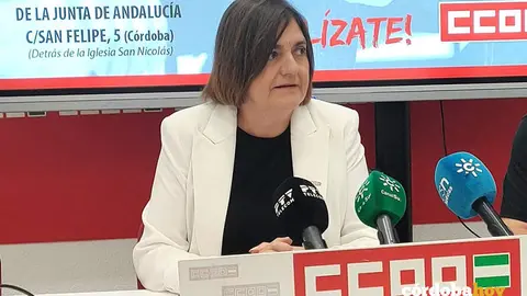 La secretaria general de CCOO en C&oacute;rdoba, Marina Borrego FOTO CCOO