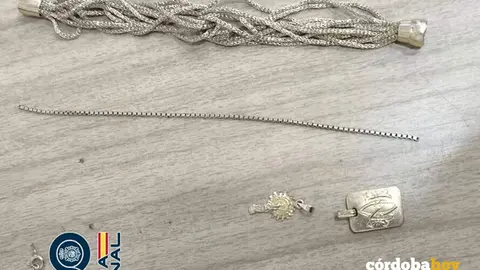 Medallas y cadenas recuperadas por la Polic&iacute;a Nacional FOTO POLIC&Iacute;A NACIONAL