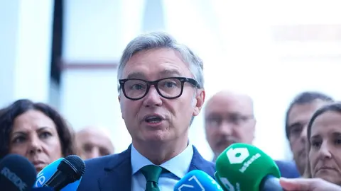 El portavoz del Grupo Parlamentario Vox en Andaluc&iacute;a, Manuel Gavira, atiende a los medios FOTO Joaqu&Iacute;n Corchero : Europa Press